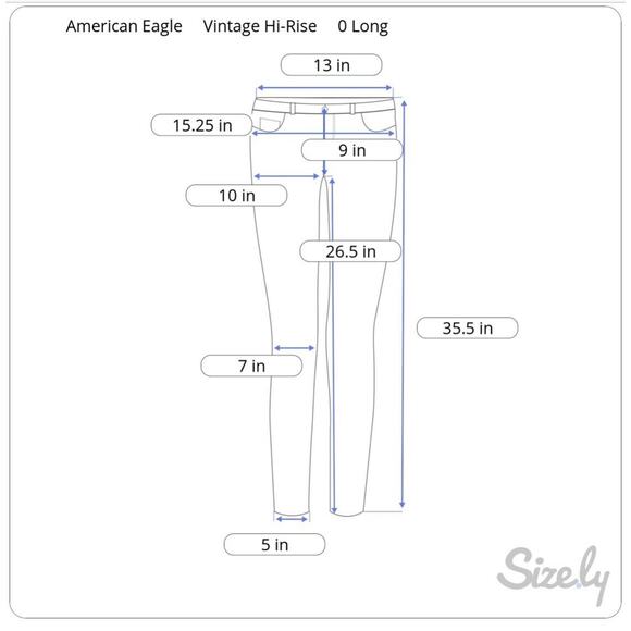 AMERICAN EAGLE Vintage Hi-Rise Skinny Jeans 0 Long - Picture 8 of 8